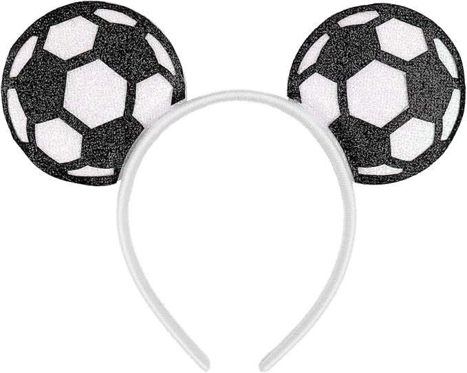 Game Day Fans Headbands for Women&Men, Glitter Ball Sports Hairbands, Sports Themed Hair Accessory, Team Party Favor