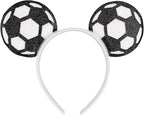 Game Day Fans Headbands for Women&Men, Glitter Ball Sports Hairbands, Sports Themed Hair Accessory, Team Party Favor
