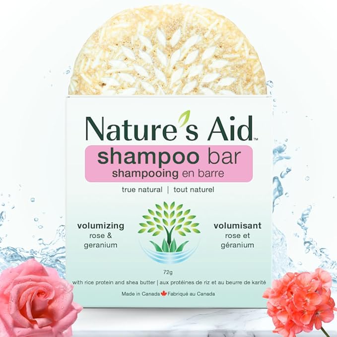 Natures Aid Volumizing Natural Rice Water Shampoo (Rose Geranium)
