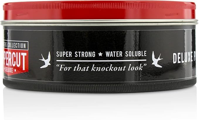 Uppercut Deluxe Barbers Collection Deluxe Pomade, 10.5 oz / 300g - Strong Hold, High Shine Hair Pomade – Water-Based, Easy Washout – Classic Barber Styling for Slick Backs, Side Parts & Pompadours