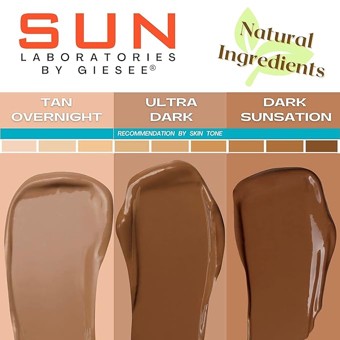 Sun Laboratories By Giesee Dark Sunsation Sunless Tanning Lotion 2 oz - Travel Size Sunless Tanning Lotion, Self Tanner, Instant Self Tanning Lotion, Long Lasting Self Tanner for Face and Body