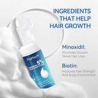 5% Minoxidil Foam for Men, 5% Biotin and 5% Minoxidil Use for Hair Growth, Slows Hair Loss and Promotes Hair Regrowth, 6 Month Supply (6Pcs)