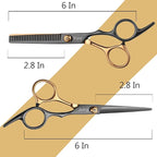 Hair Cutting Scissors Kit, Fcysy Professional Barber Shears Set with Hair Scissors Thinning Shears, Tijeras para Cortar Cabello Haircutting Sheers Hair Cut Blending Salon Scissor for Men Women Pet