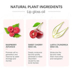 2 Set Lip Oil Hydrating Tinted Lip Balm, Plump Lip Gloss Lip Care Transparent Toot Lip Oil Tinted, Fresh Texture & Non-sticky, Nourishing Repairing Lightening Lip Lines Lip Care Products (Rosewood / Cherry)