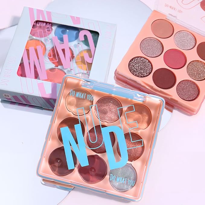 Matte Eyeshadow Palette,Pigmented Rainbow Eye Shadow Kit with Red Yellow Blue Pink Green Shades, Smooth Blendable Long-Lasting Colorful Makeup Palette for Creative Looks, Stage, Festival & Daily Wear