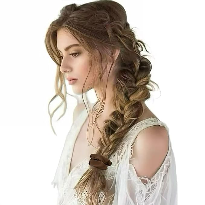 8 Pcs Small Satin Scrunchies for Women, No Damage No Crease Hair Ties for All Hair Types and Textures, Thin Hair Elastic Bands Ponytail Holders for Girls Hair Accessories (Neutral Color)