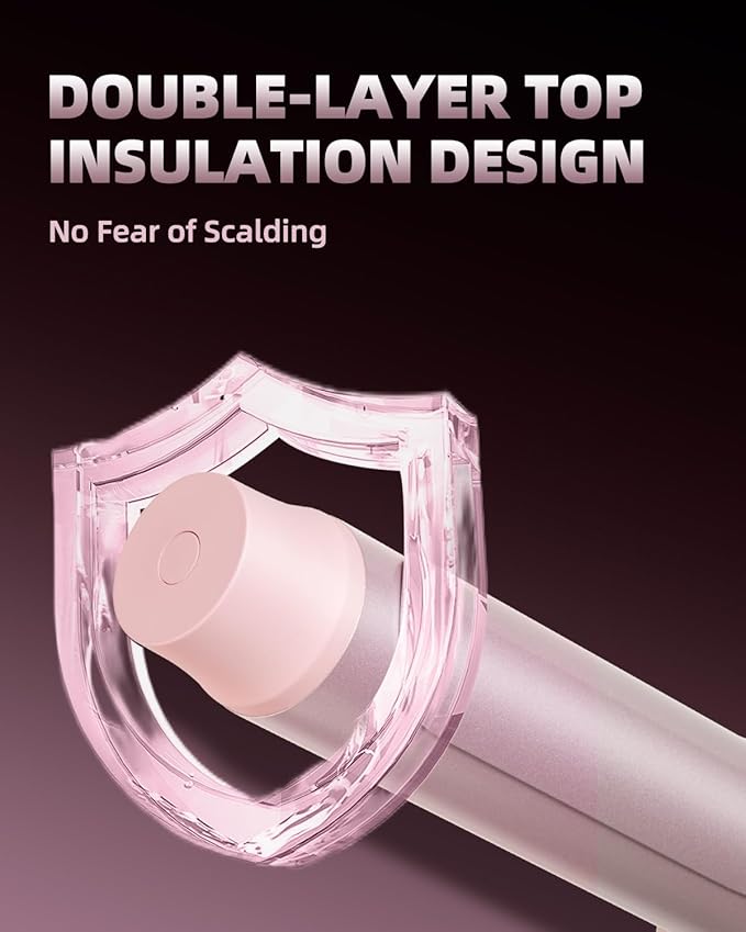 Large Hair Curling Wand, 1.6 Inch Big Barrel Curling Iron, 40 Million Ionic Ceramic Curler with 3 Temp, Auto Shut-Off, Long Barrel Curling Wand for Long Hair, Dual Voltage