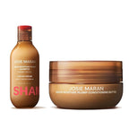 Josie Maran Love is in the Hair Kit - Includes Argan Moisture Plump Hair Shampoo & Conditioner Butter - Hydrating & Volumizing - Strengthens & Repairs Strands - Dream Cream (2 Piece Set)