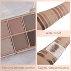 evpct 10 Colors Matte Nude Eye Shadow Palette Makeup for Older Women, Nude Brown Pink Cocoa Taupe Mauve Neutral Matte Cream Smokey Mini Eyeshadow Palette for Blue Green Eyes, Contour Makeup Palettes 4