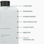 KEVIN.MURPHY BLOW.DRY WASH - Nourishing, Repairing Hair Care - Safe for Everyday Use - Deep Nourish Hair Shampoo - Offers Heat Protection - 250 mL / 8.4 fl oz