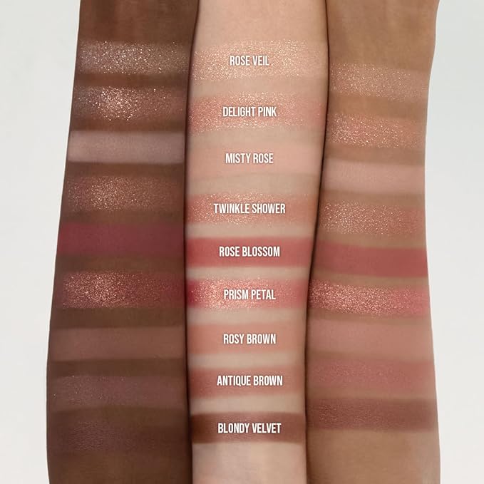 dasique Shadow Palette #02 Rose Petal I Cruelty-Free I 9 Blendable Shades in Smooth Matte and Shimmer Finishes with Gorgeous Pearls