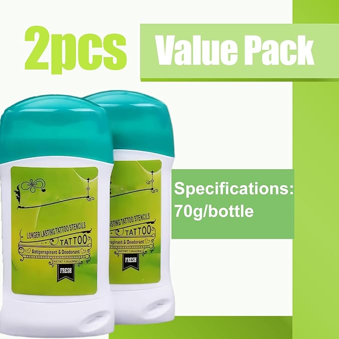 2pcs Tattoo Transfer Gel, Urknall Professional Stencil Gel Safe and Long-Lasting Tattooing Stencil Stick Creams for Body Art Makeup Transfering Soap Paste For Tattooing Supplies