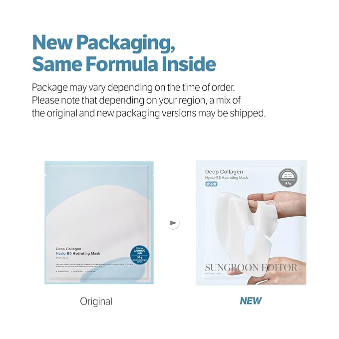 SUNGBOON EDITOR Deep Collagen Hyalu-B5 Overnight Mask |Hydrating Mask for Wrinkle Care&Barrier Repair |2,160,000PPB Collagen+Hyaluronic Acid+Panthenol |Stocking Stuffers for Women |Korean Skincare,4ea