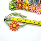 5pairs/Lot Sweet Hair Band Girl Hair Ties Hair Accessoires Small Sun Flower Design Rubber Band Perfect for Hair Style (Green Tie)