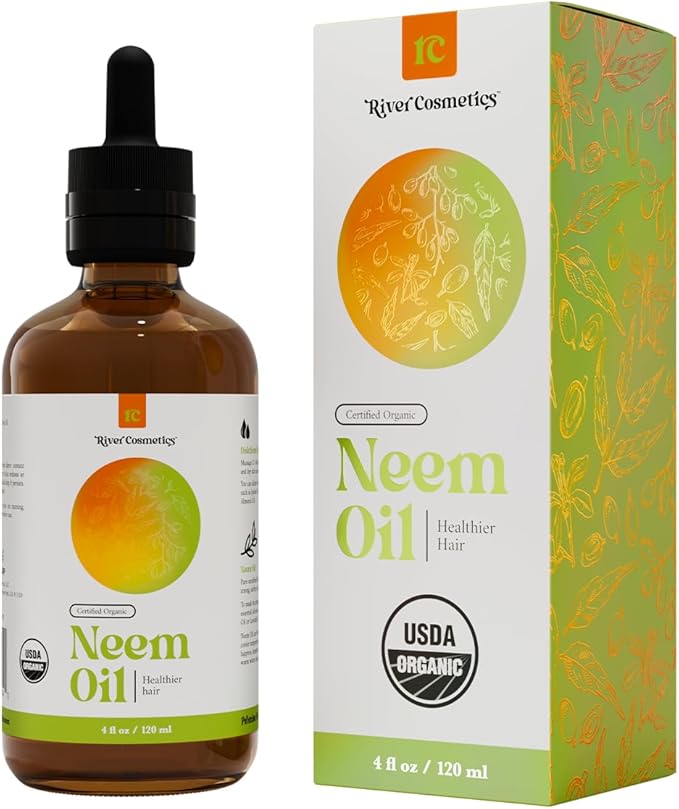 Organic Neem Oil, Cold Pressed for Skin Care, Hair Care, and Pet Care, USDA Certified Organic 100%, Hexane Free, 4 Fl Oz.