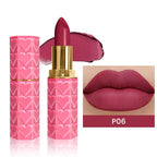 evpct 1Pcs Plum Purple Pink Lipstick, Silky Velvet Matte Lipstick Pack Sets for Women, Long Lasting Smudge Proof Lipstick Lip Stain Makeup Kit matte lipstick 24 hours original P06