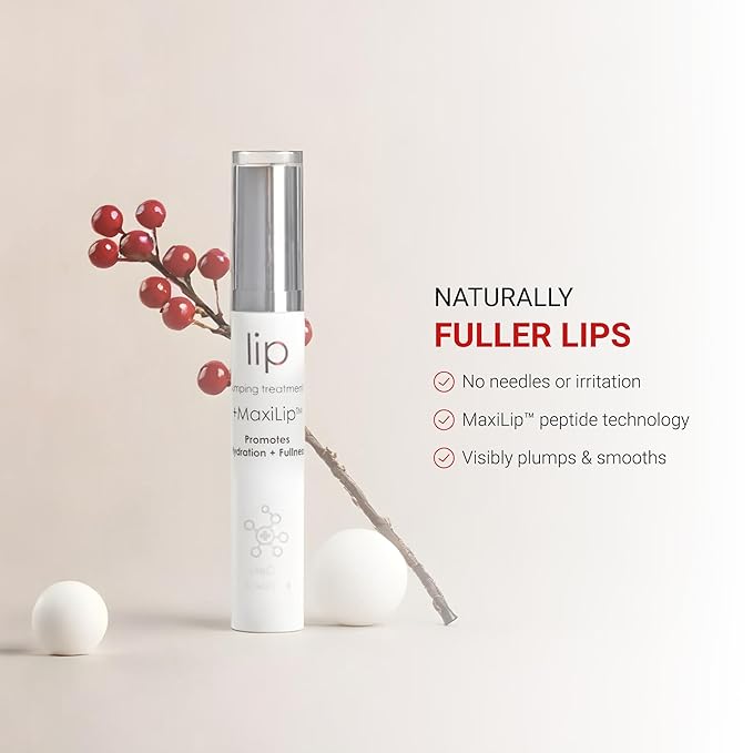 LifeCell Lip Plumping Treatment – Glossy Balm with MaxiLip Peptides for Fuller, Smoother Lips – Hydrating, Non-Irritating, Fragrance-Free Lip Care for All Skin Types