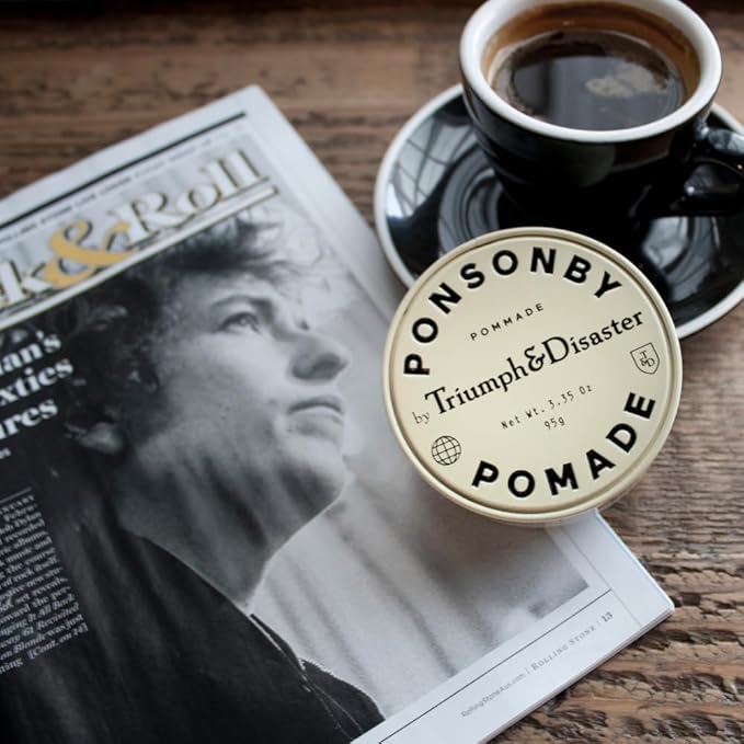 TRIUMPH & DISASTER Ponsonby Pomade – Medium Hold Hair Wax for Men and Women, High Shine, Non-Greasy Finish, 95g – Fine to Thick Hair