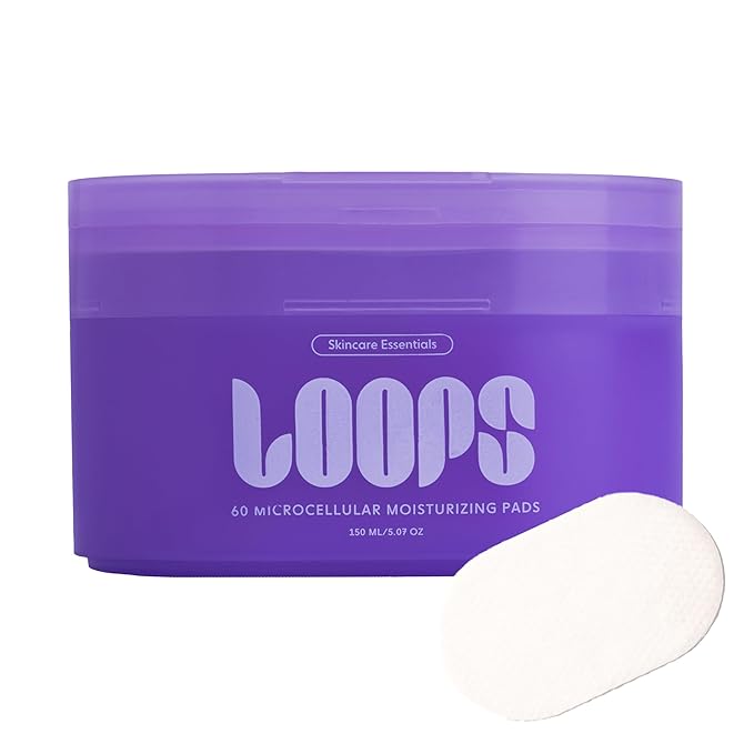 LOOPS MicroCellular Moisturizer - Nourish, Replenish, Rebalance - Collagen Boosting, Restoring, Moisturizing, and Balancing Skincare - Pre-soaked Veocell Embo Pad - Face Moisturizer - Gifts for Women