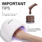 AILLSA Brown Gel Nail Polish Dark Chocolate Brown Gels Polish Fall Winter Color Nail Polish Natural Neutral High Gloss Soak Off U V Gel Nail Salon DIY Holiday Gifts 0.5 Fl Oz/GF07