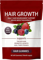 Lumin Hair Growth Gummies – Biotin, Vitamins & Plant Extracts, Supports Healthy Hair Growth & Strength, Skin & Nail Care - Mixed Berry Flavor, 60 Gummies