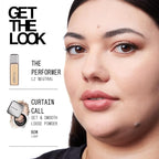 about-face THE PERFORMER Skin-Focused Foundation L2Neutral – Medium Coverage, Long-Wear, Breathable & Buildable Base – Clean, Vegan, Hydrating Formula with Blue Agave & Chlorella – 1.08oz