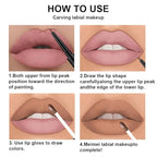 3Pcs 2 in 1 Chocolate Nude Brown True Nude Matte Lip Liner and Liquid Lipstick Stain Makeup Set for women, Long Lasting Smudge Proof Lip Tint Matte Finish Lip Gloss for All-Day Color Hold Set33