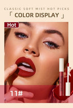 12Pcs Makeup Matte Lipstick Lip Kit, Classic Nudes & Bold Reds Lipstick Set, Non-Stick Cup Not Fade Liquid Lipstick Waterproof Long Lasting Durable Nude Lip Gloss, labiales mate 24 horas originale