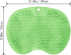 2-in-1 Shower Foot Scrubber Mat, Heavy Duty Bath Brush with Suction Cups, Back Scrubber and Mat Wall Mounted, Exfoliating Foot Scrubber for Men and Women(Green)