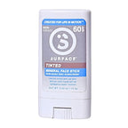 Surface Mineral Sunscreen Face Stick SPF 60, Lightweight Non-Nano Zinc Oxide Formula, Reef Friendly, Broad Spectrum UVA UVB Protection, Water Resistant Sun Care for 80 Minutes, Tinted, 0.5oz