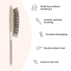 Paddle Hair Brush for Women-Detangling Cushion Brush with Soft Ball-Tip Bristles,Anti-Static Wide Brush for Wet Dry Hair,Smooth Comfortable Scalp Care