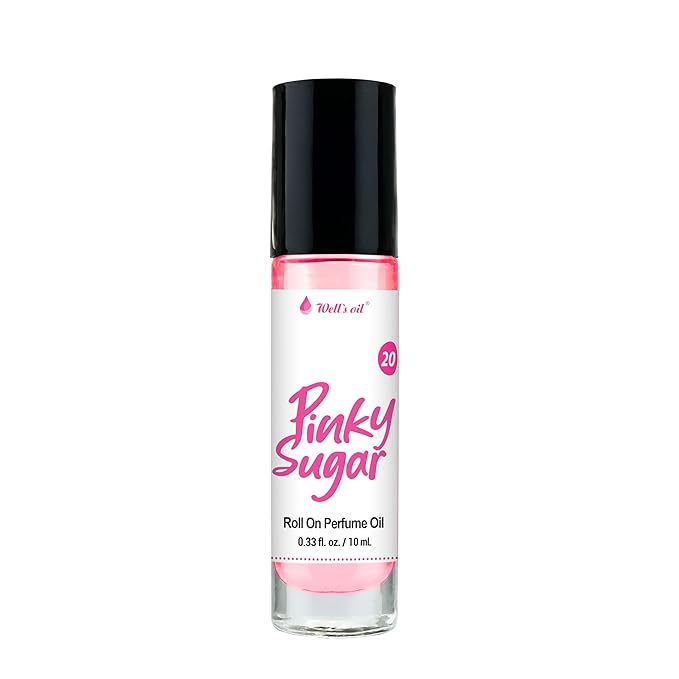 Well's Oil Roll-On Perfume Oil (Pinky Sugar) | Oil-Based Fragrance | Long-Lasting Wear | Paraben-Free | 0.33 fl oz / 10 ml
