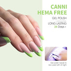 CANNI 6Pcs 9ml Pastel Gel Nail Polish Set- Pink Green Gel Polish Kit Candy Colors DIY at Home Salon Christmas New Year's Gifts for Girls