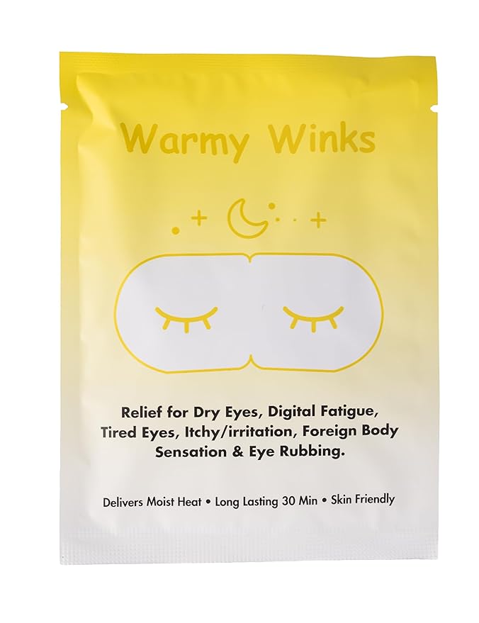 GlamBaby Warmy Winks Self-Heating Eye Mask for Kids – Heated Warm Compress for Dry Eyes, Irritation & Puffiness – Disposable Eye Mask for Children’s Eye Relief & Relaxation
