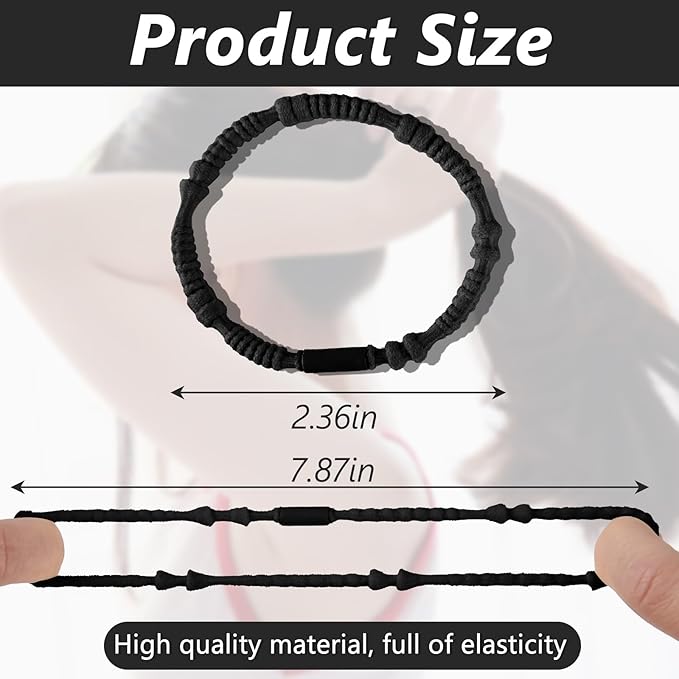 Boho Hair Ties Bracelets for Women, 48PCS Hair Accessories Set - No Damage Ties for Thick, Thin, Medium, Long Hair & Ponytails, Retro Style