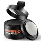 IMPERIO Root Touch Up Hair Powder for Concealing Hair Loss instantly, Hairline Powder for Women & Men, Water resistant Root Cover Up for Thinning Hair in Premium Hairdressing Quality (Black)