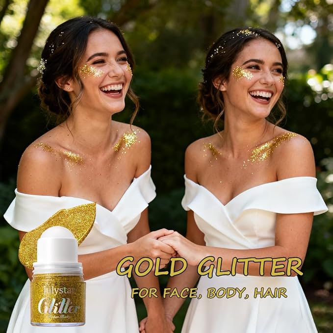 Roll-on Face Body Glitter Gel for Women Kids, Holographic Chameleon Color Glitter Gel Long Lasting Shimmer Makeup for Singer Concerts Music Festival Halloween Rave Accessories (#7 Blazing Sol)