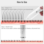 2-in-1 Bikini Trimmer for Women, Bikini Shaver with Dual Heads, Painless Body and Facial Hair Removal, Rechargeable Cordless Electric Razors for Face Chin Pubic Underarm Legs, IPX7 Waterproof, White