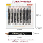 evpct 8Pcs Cream Eye Shadow Brightener Sticks Set for Eyes, Silver Sand Gold Orchid Rose Mocha Deep Mauve Midnight Royal Blue Stone Shimmer Matte Pencil Eye shadow Crayon Stick Palette Makeup Set07