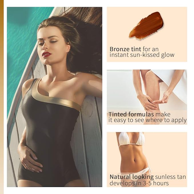 Body Drench Quick Tan Instant Self-Tanner - Bronzing Mousse, Self Tanning Foam For Natural And Quick Sun-Kissed Tan Skin, Medium Dark, 4.2 oz, 2-Pack