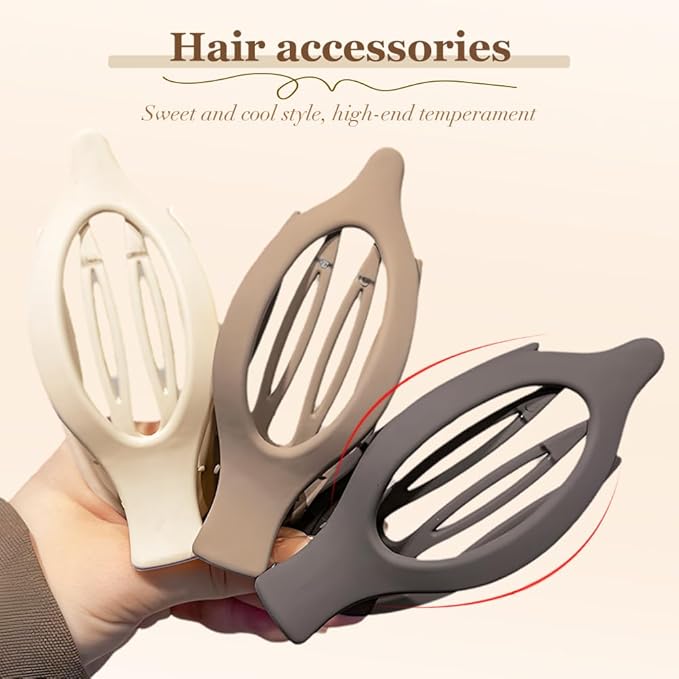 Flat Hair Clips for Women, French Hair Claw Clips for Thick, Thin, Long & Short Hair, Duck Billed Clips, No-Slip Grip Hair Styling Accessories for Women Girls Daily Use (Mix 6PCS)