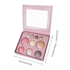 All in One Baked Makeup Palette wiht Bronzer, Highlighter, Blush and Eyeshadow, Highly Pigmented, Long Lasting Travel Compact, Baking Makeup Palette Gift for Women