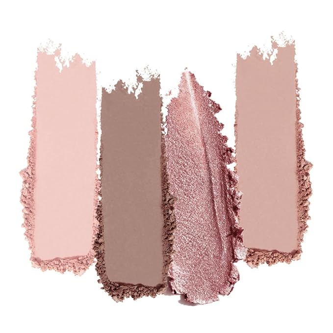 4 Colors Warm Neutral Nude Eyeshadow Makeup Palette with Mirror – Matte & Shimmer High Pigment Blendable Long-Lasting Mini Everyday Eye & Contour Makeup Palette, Perfect for Blue, Green & Brown Eyes