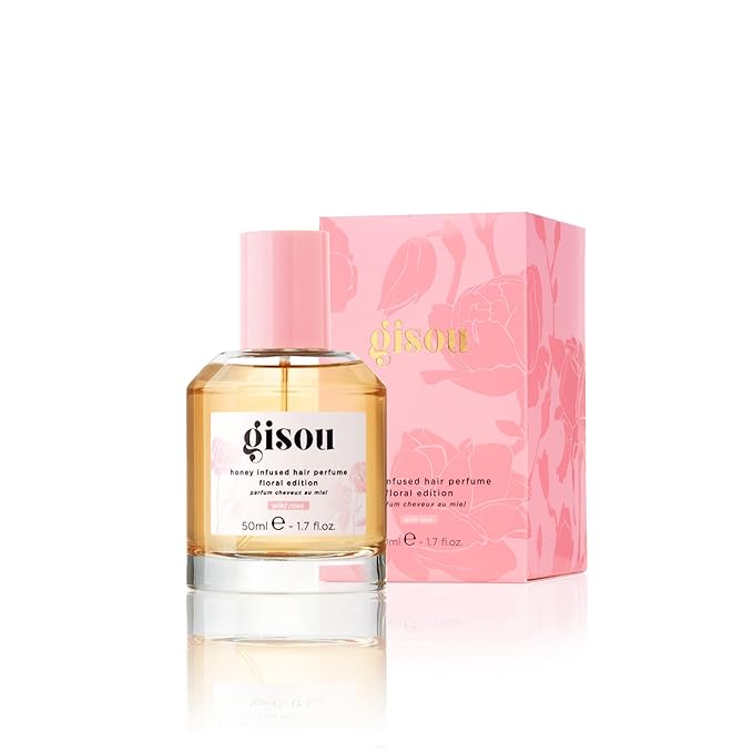 Gisou Honey Infused Hair Perfume, A Delicate Hair Fragrance with Sweet Notes of Honey, Nourishing and Hydrating Hair Shine Spray (1.7 fl oz) (Wild Rose)