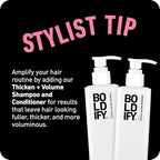 Boldify Leave In Conditioner and Heat Protectant - Hair Serum for Blow Dry and Styling, Nourishing Leave In Serum for Women & Men - Lightweight Thermal Protection to 450F with Biotin