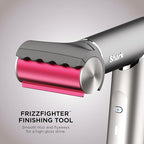 Shark FlexFusion Hair Dryer with Fusion Hair Brush, Ceramic Air Styler with Auto-Wrap Hair Curlers & Concentrator, Ceramic Plates, Metallic Mist HD641