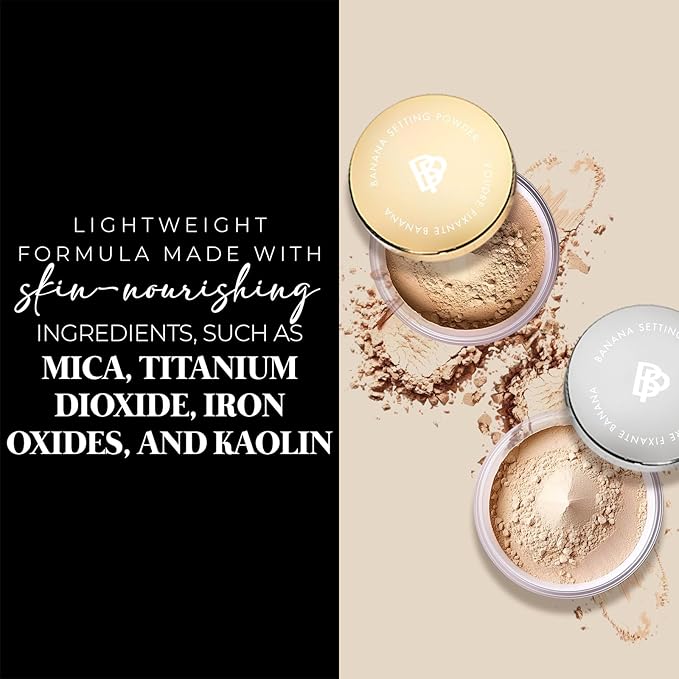 Bellapierre XL Banana Setting Powder – Color-Correcting Brightening Powder, Matte Finishing Tint, Translucent Under-Eye Baking Makeup, Lightweight Talc-Free Formula - Medium – 1 oz