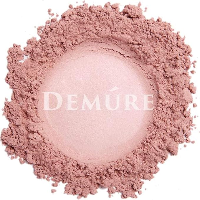 Demure Mineral Blush Makeup (Hint of Pink) Loose Powder | Professional Grade, Cruelty Free Make-up