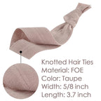 MEEDEE 100 Pack Taupe Hair Ties For Women No Crease Soft Elastic Ribbon No Damage Taupe Hair Ties Knotted Ouchless Hair Ribbon Yoga Hair Ribbons Elastic Bracelets