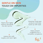 Fig.1 Micellar Oil Cleanser Refill for Face - Makeup Remover Cleansing oil, Facial Cleanser - Squalane & Grapeseed Oil Formula, Cleanse without Clogging Pores, Acne-Prone Facial Skincare, 3.4 Fl/Oz